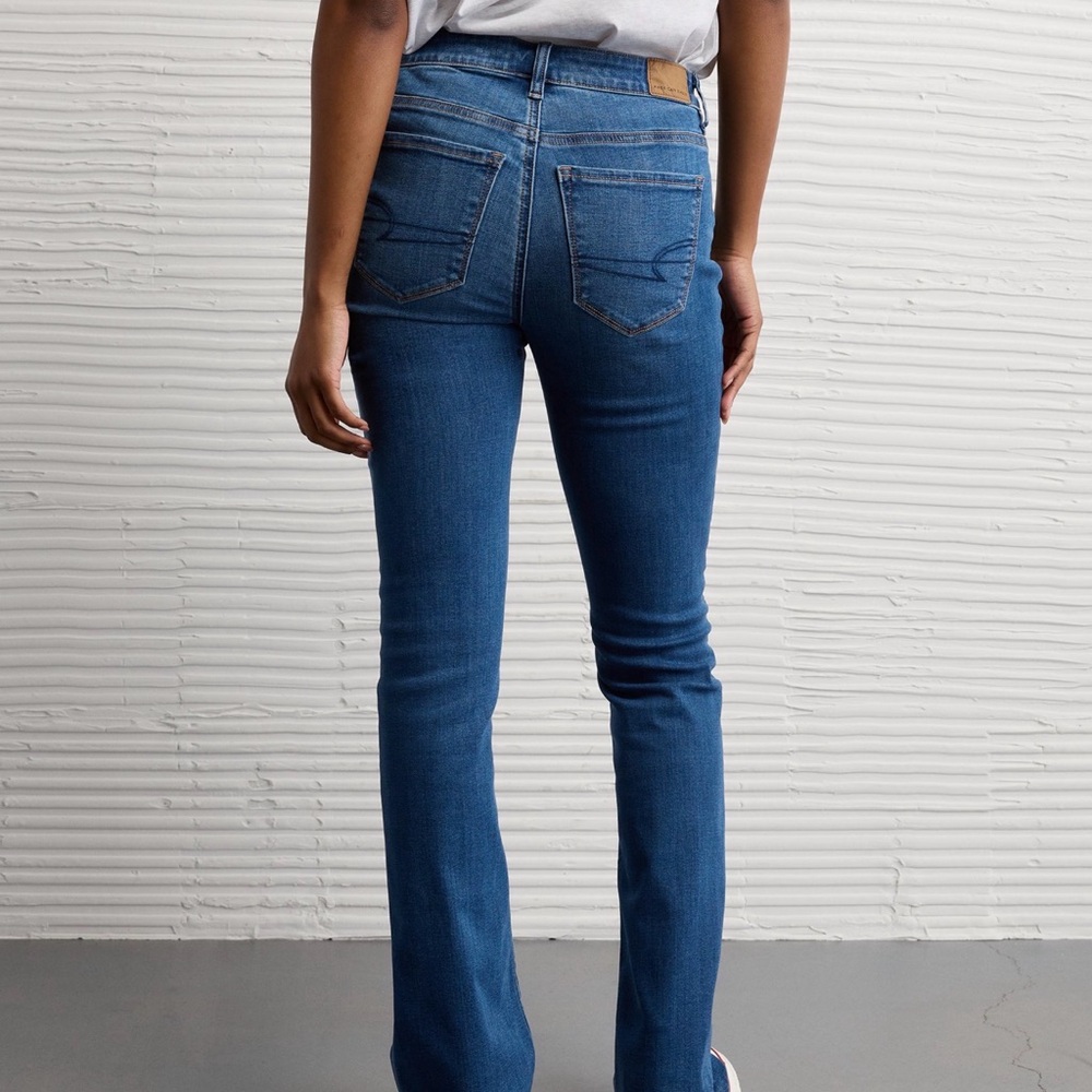 AE Next Level High-Waisted Skinny Kick Jeans /14, Tinted Medium/ - Picture 6 of 8